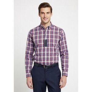 Holderness & Bourne The Andrews Plaid Button Down Shirt Mens M Tailored Stretch